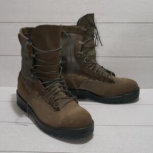 Belleville gore tex 13.5 W metal protective safety green suede lace up mens boot